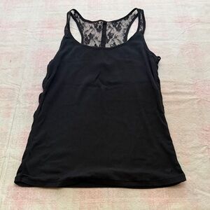 American Eagle Outfitters Black Lace Tank Top